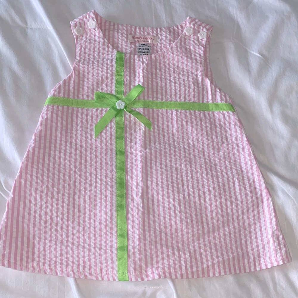 Stripped pink and white dress